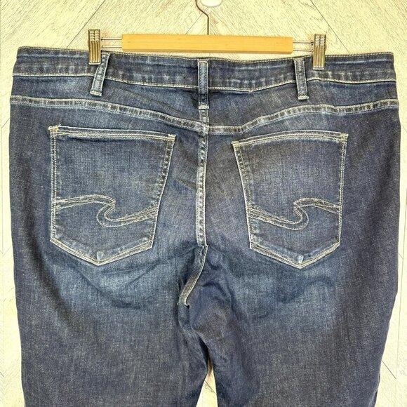 Silver Jeans Womens Plus Size 22 Suki Slim Boot Bootcut Dark Wash 31" Inseam - Picture 5 of 7